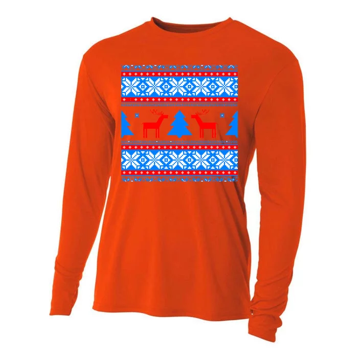 Ugly Reindeer Christmas Sweater Cooling Performance Long Sleeve Crew