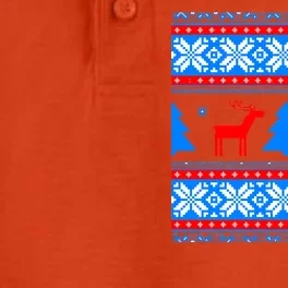 Ugly Reindeer Christmas Sweater Dry Zone Grid Performance Polo