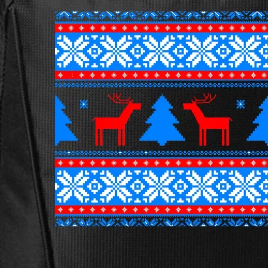 Ugly Reindeer Christmas Sweater City Backpack