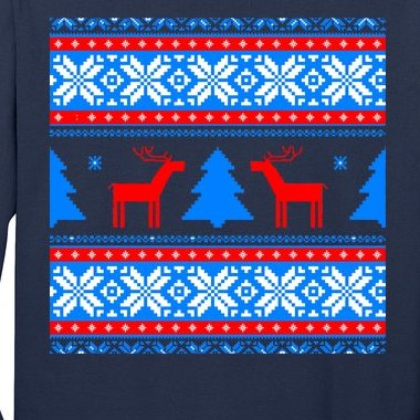 Ugly Reindeer Christmas Sweater Long Sleeve Shirt