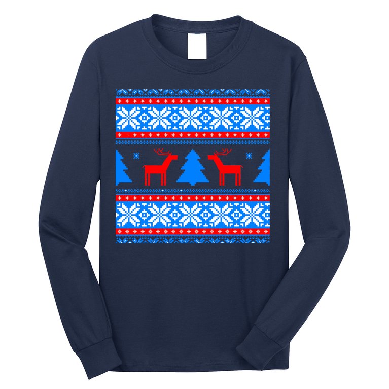 Ugly Reindeer Christmas Sweater Long Sleeve Shirt