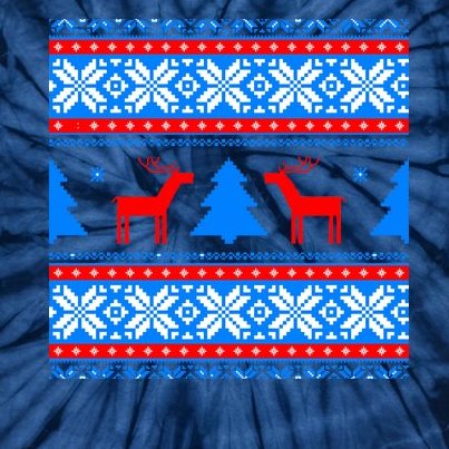 Ugly Reindeer Christmas Sweater Tie-Dye T-Shirt
