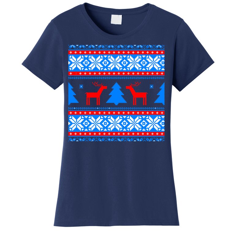 Ugly Reindeer Christmas Sweater Women's T-Shirt