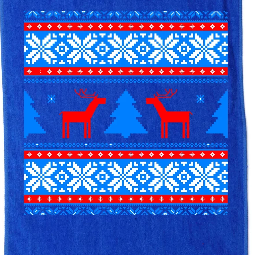 Ugly Reindeer Christmas Sweater Platinum Collection Golf Towel