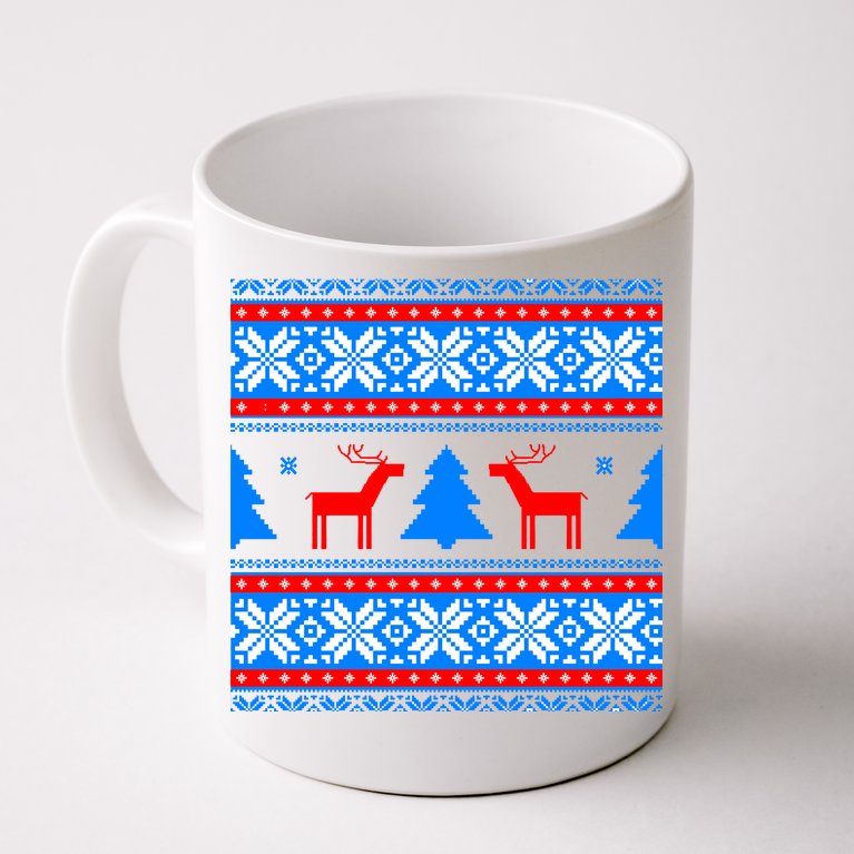 Ugly Reindeer Christmas Sweater Coffee Mug
