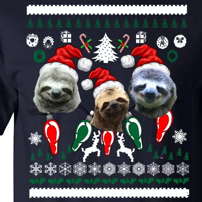 Ugly Sloth Christmas Sweater Tall T-Shirt