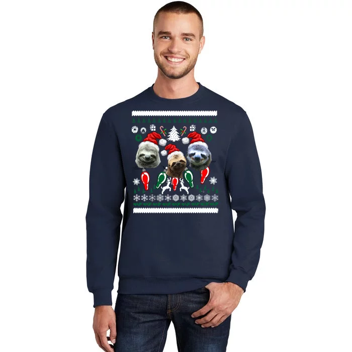 Ugly Sloth Christmas Sweater Tall Sweatshirt