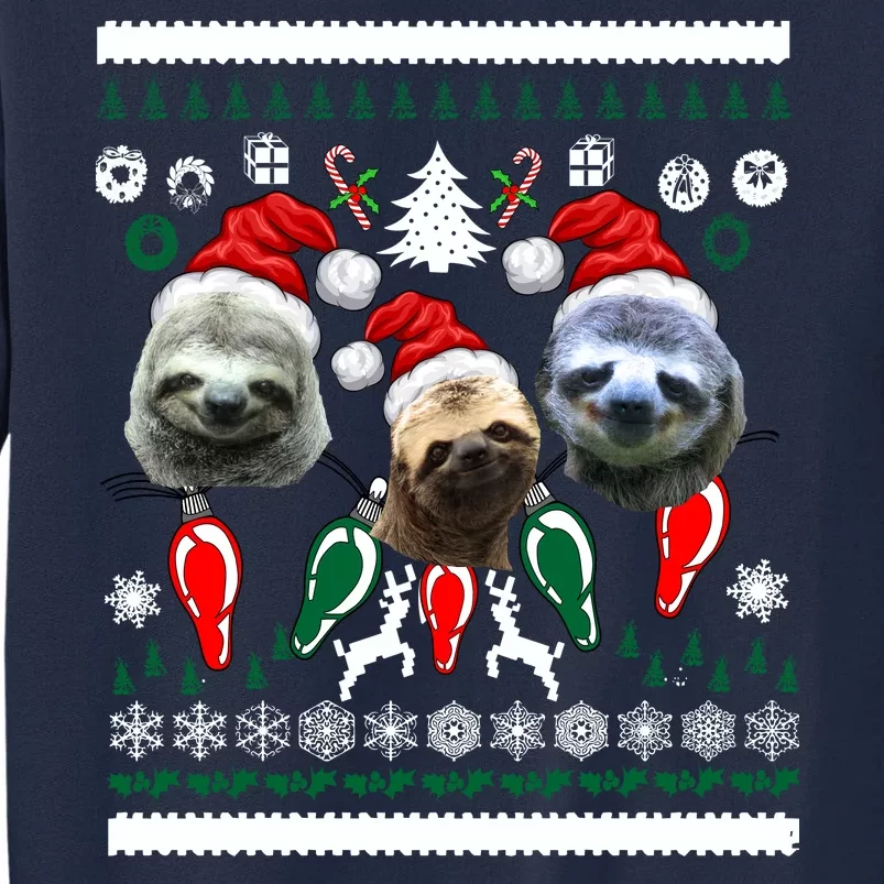 Ugly Sloth Christmas Sweater Tall Sweatshirt