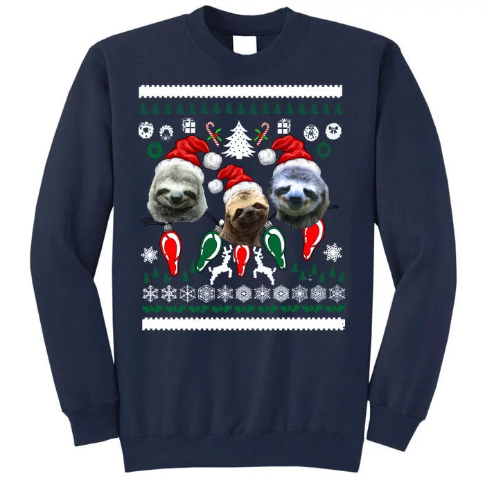 Ugly Sloth Christmas Sweater Tall Sweatshirt