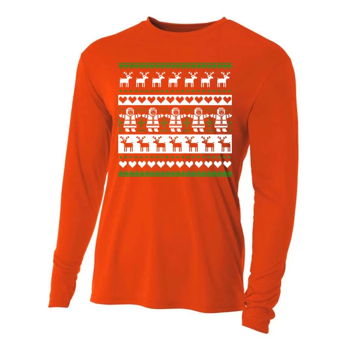 Ugly Snowman Christmas Sweater Cooling Performance Long Sleeve Crew