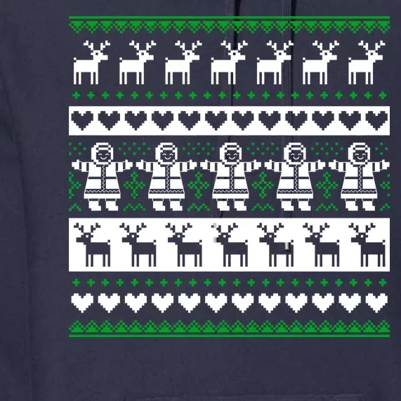 Ugly Snowman Christmas Sweater Premium Hoodie