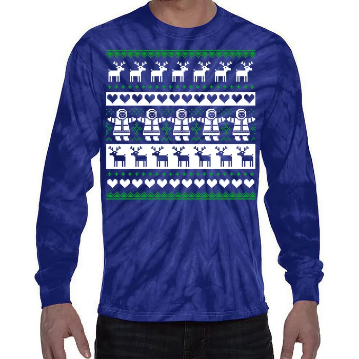 Ugly Snowman Christmas Sweater Tie-Dye Long Sleeve Shirt