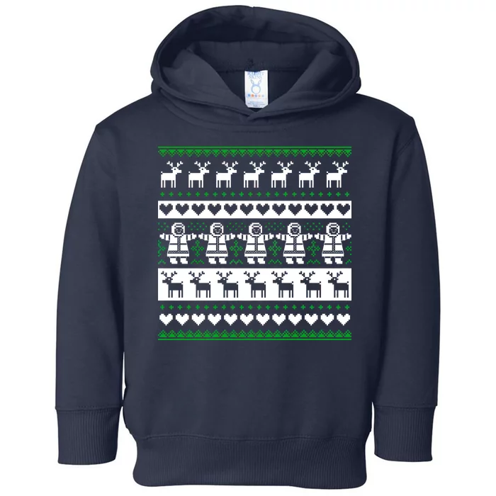 Ugly Snowman Christmas Sweater Toddler Hoodie