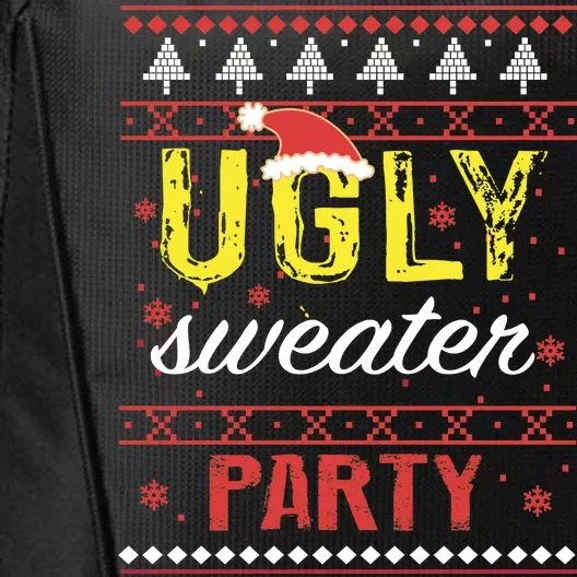 Ugly Sweater Party Funny Christmas Sweater City Backpack