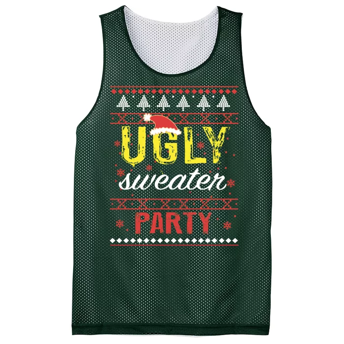 Ugly Sweater Party Funny Christmas Sweater Mesh Reversible Basketball Jersey Tank