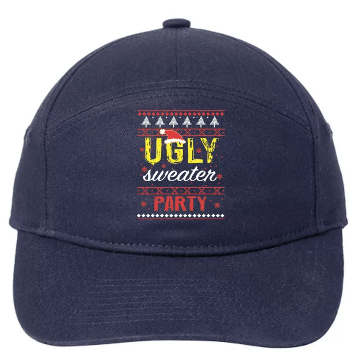 Ugly Sweater Party Funny Christmas Sweater 7-Panel Snapback Hat