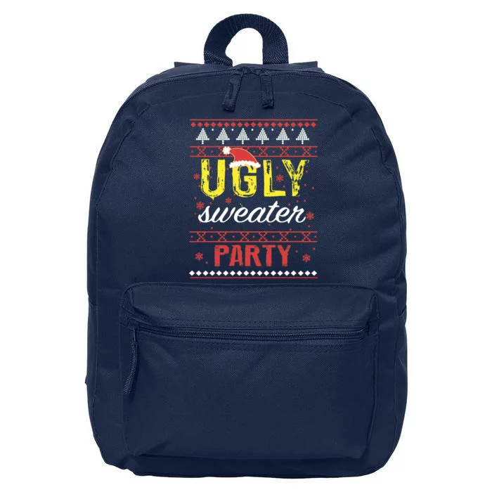 Ugly Sweater Party Funny Christmas Sweater 16 in Basic Backpack