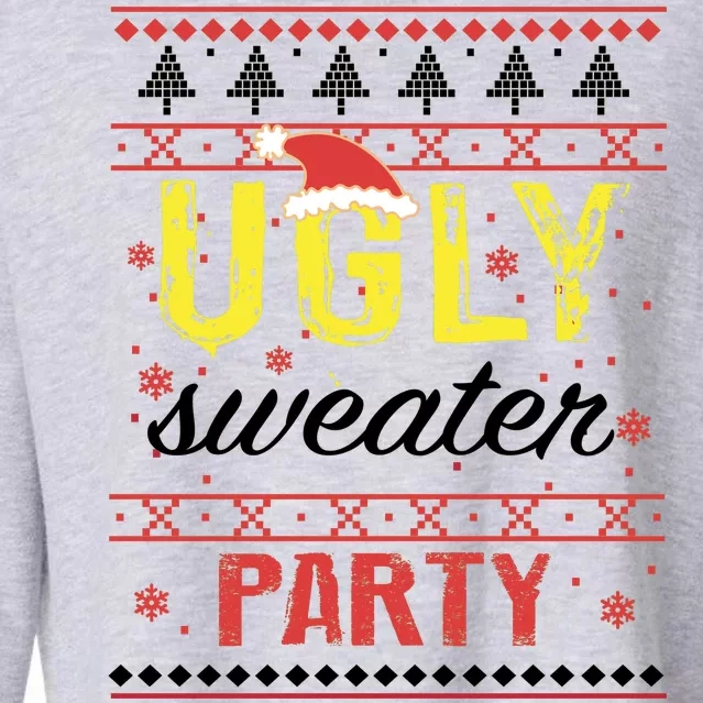 Ugly Sweater Party Funny Christmas Sweater Cropped Pullover Crew