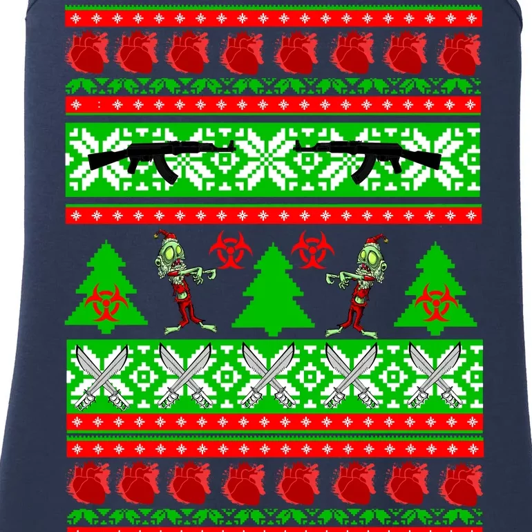 Ugly Zombie Apocalypse Christmas Sweater Ladies Essential Tank