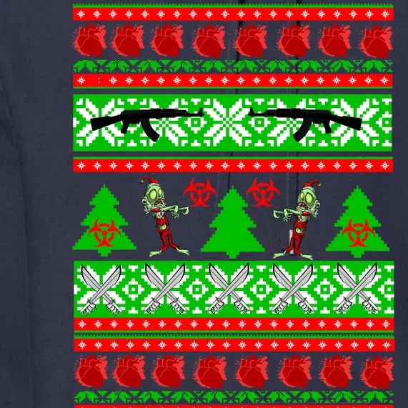 Ugly Zombie Apocalypse Christmas Sweater Premium Hoodie