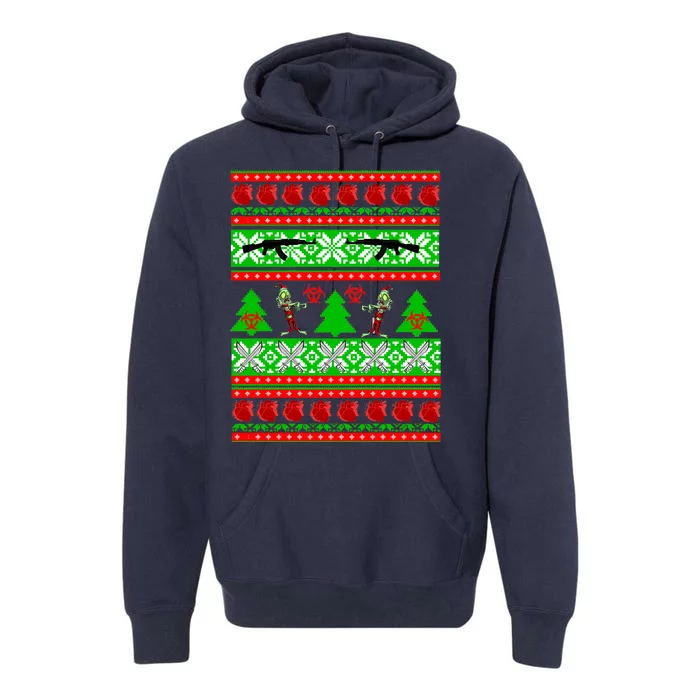 Ugly Zombie Apocalypse Christmas Sweater Premium Hoodie