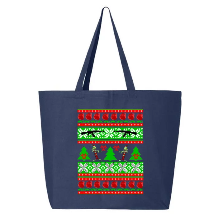 Ugly Zombie Apocalypse Christmas Sweater 25L Jumbo Tote