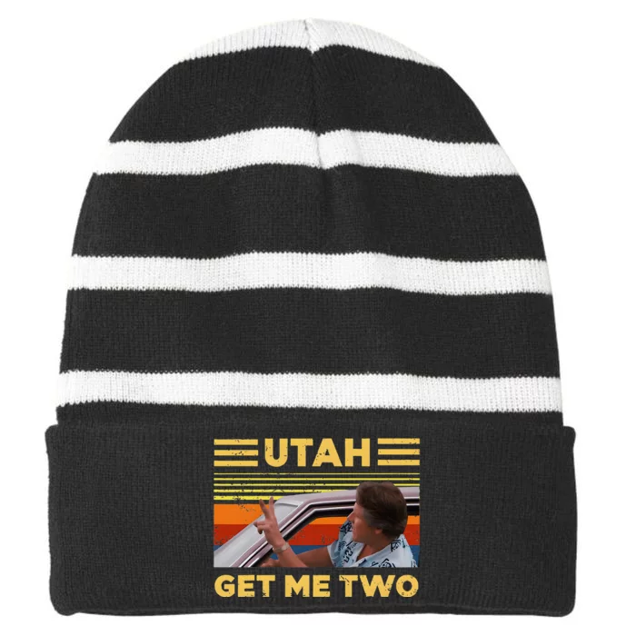 Utah Get Me Retro Two Vintage Striped Beanie with Solid Band