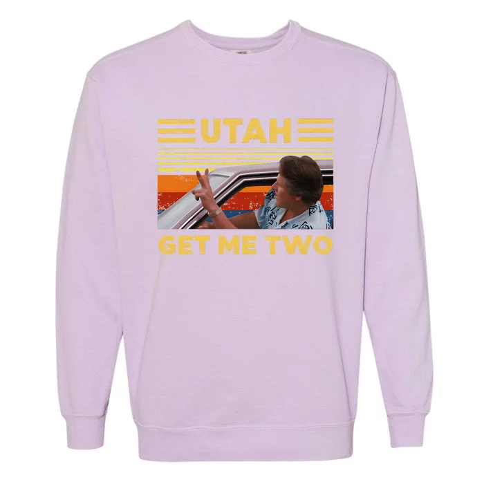 Utah Get Me Retro Two Vintage Funny Garment-Dyed Sweatshirt