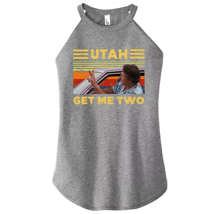 Utah Get Me Retro Two Vintage Funny Women’s Perfect Tri Rocker Tank