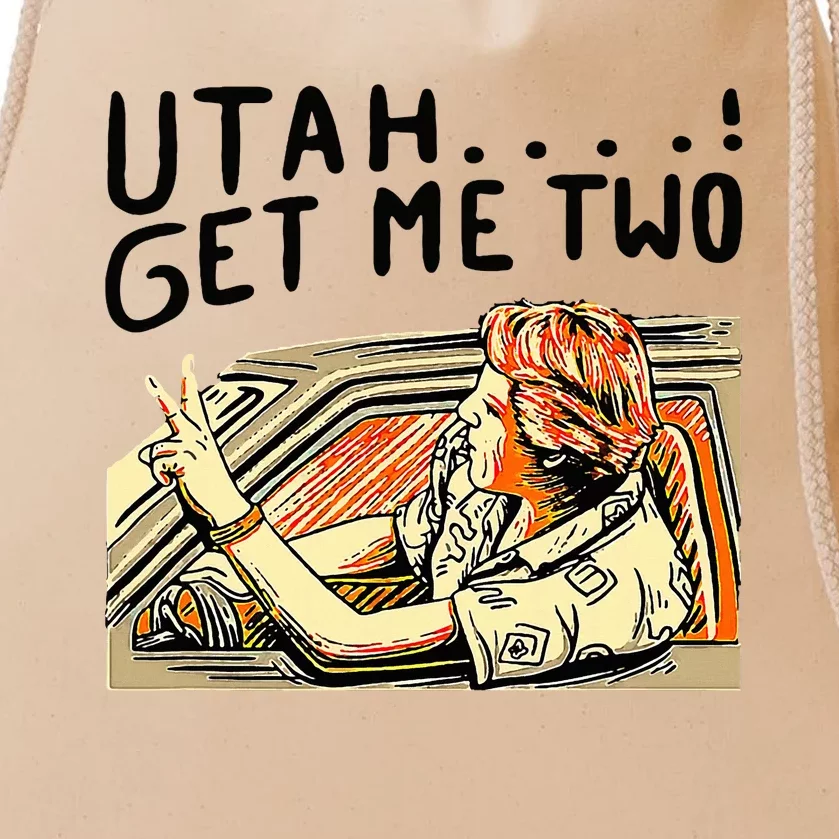 Utah Get Me Two 1980s Movie Drawstring Bag