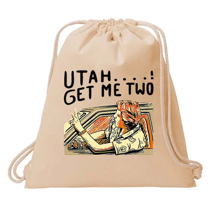 Utah Get Me Two 1980s Movie Drawstring Bag