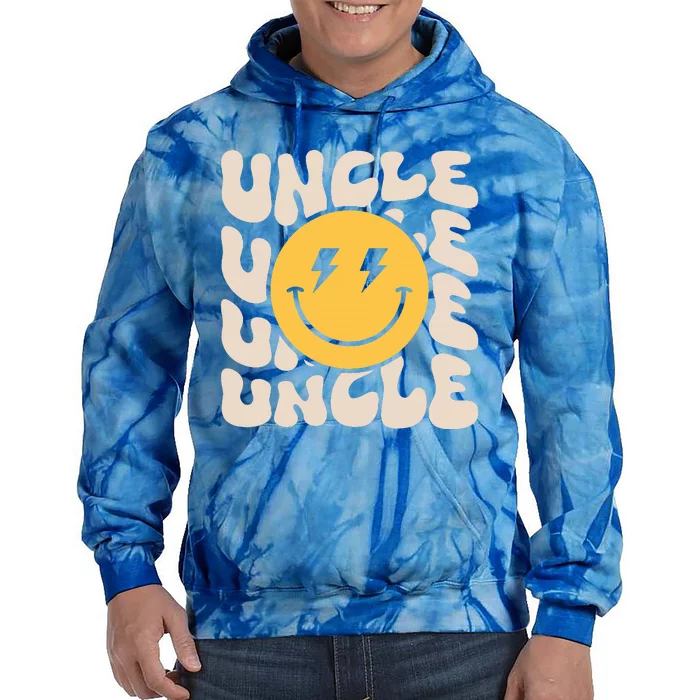 Uncle Groovy One Happy Dude Birthday Theme Family Matching Tie Dye Hoodie