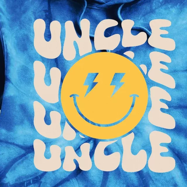 Uncle Groovy One Happy Dude Birthday Theme Family Matching Tie Dye Hoodie