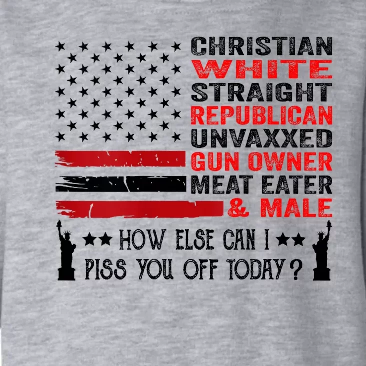 Unvaxxed Gun Owner And Christian White Straight Republican Toddler Hoodie