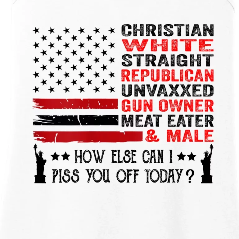 Unvaxxed Gun Owner And Christian White Straight Republican Ladies Essential Tank