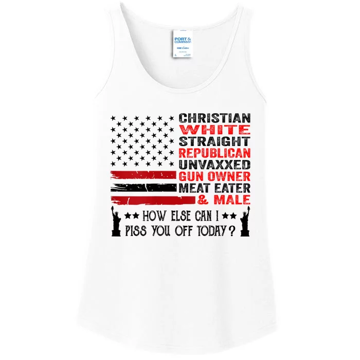 Unvaxxed Gun Owner And Christian White Straight Republican Ladies Essential Tank