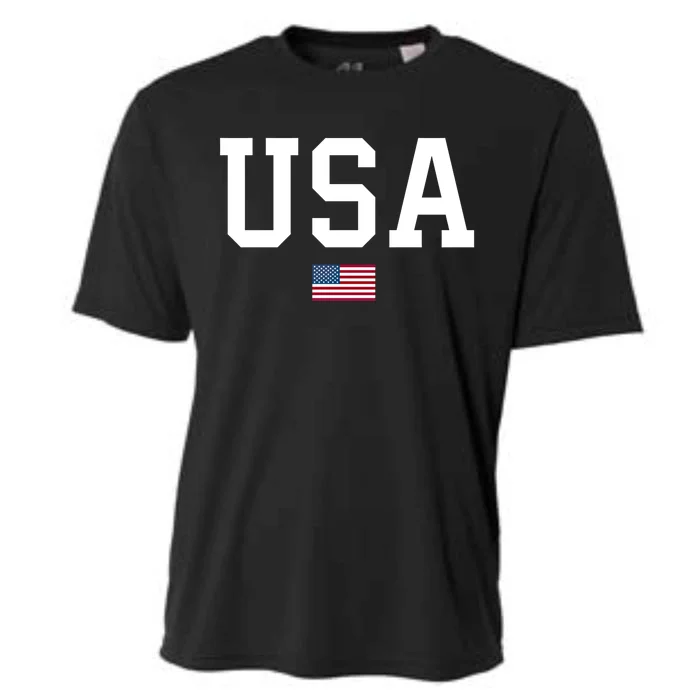 Usa Gift Patriotic American Flag July 4th Gift Cooling Performance Crew T-Shirt