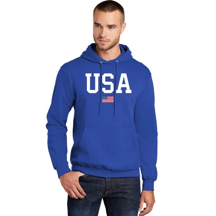 Usa Gift Patriotic American Flag July 4th Gift Tall Hoodie