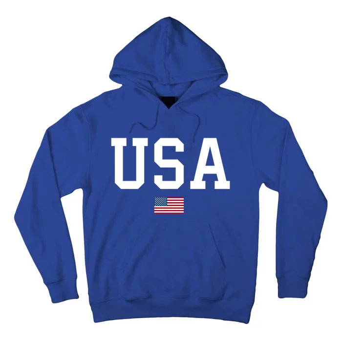 Usa Gift Patriotic American Flag July 4th Gift Tall Hoodie