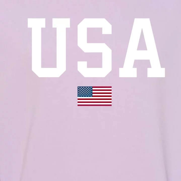 Usa Gift Patriotic American Flag July 4th Gift Garment-Dyed Sweatshirt