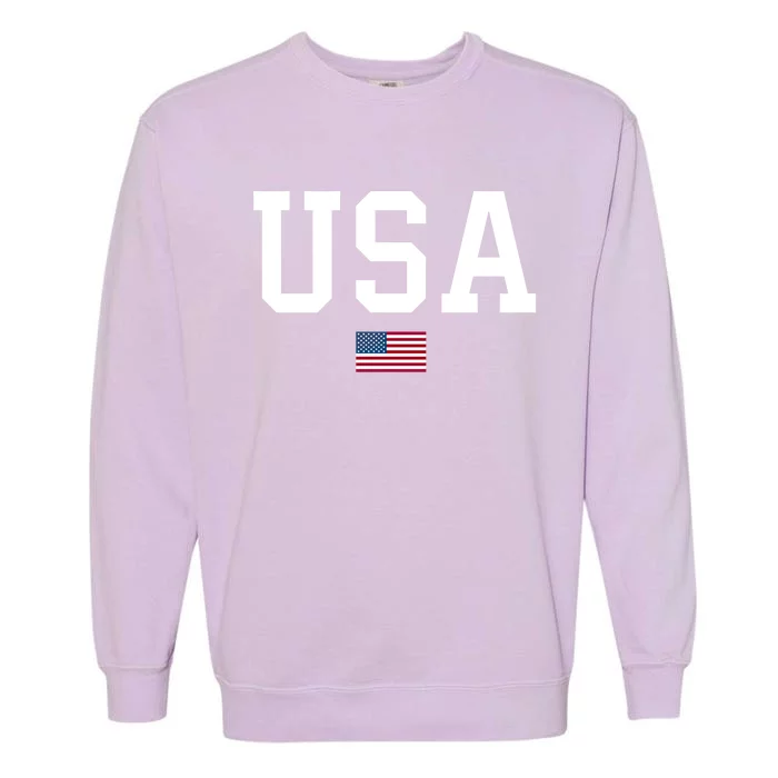 Usa Gift Patriotic American Flag July 4th Gift Garment-Dyed Sweatshirt