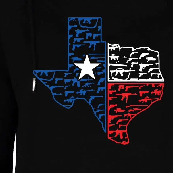 Usa Guns Patriotic Texan America Texas Womens Funnel Neck Pullover Hood