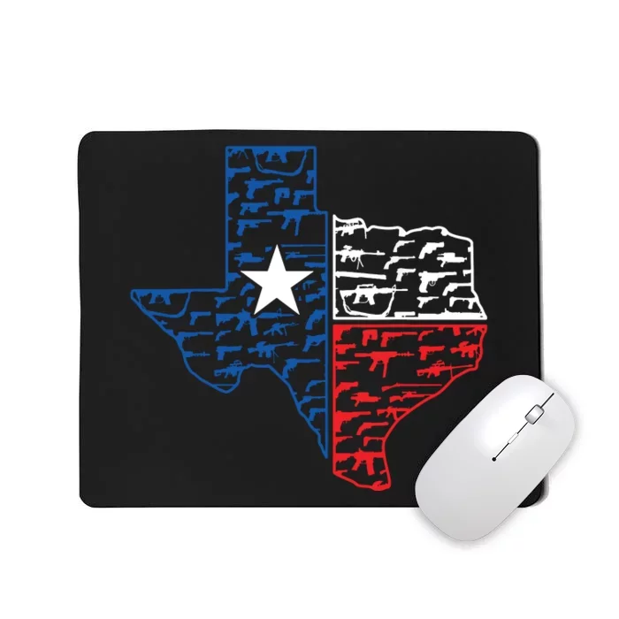 Usa Guns Patriotic Texan America Texas Mousepad