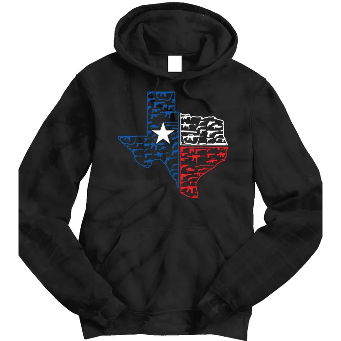 Usa Guns Patriotic Texan America Texas Tie Dye Hoodie