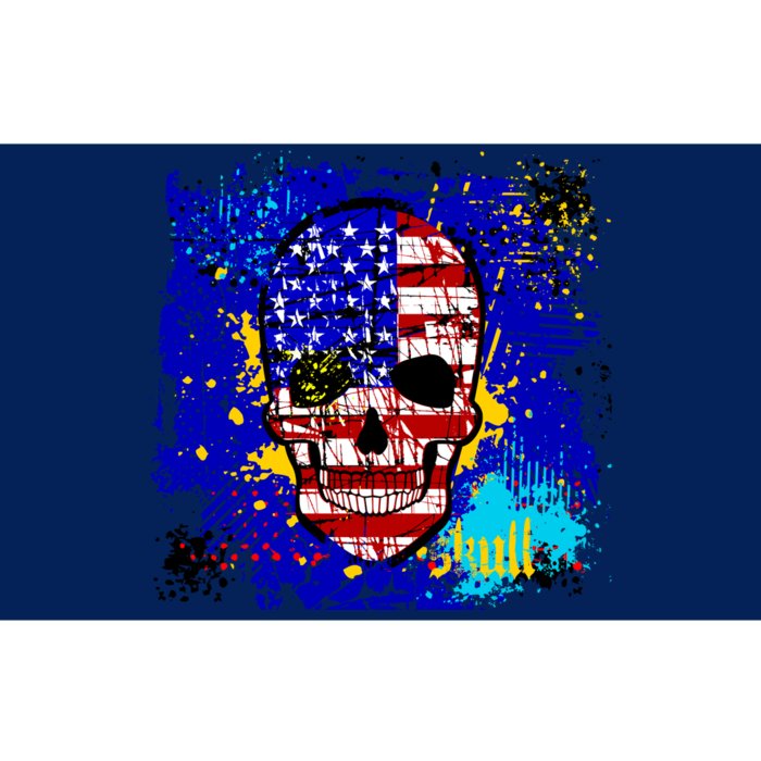 USA Grunge Skull Bumper Sticker