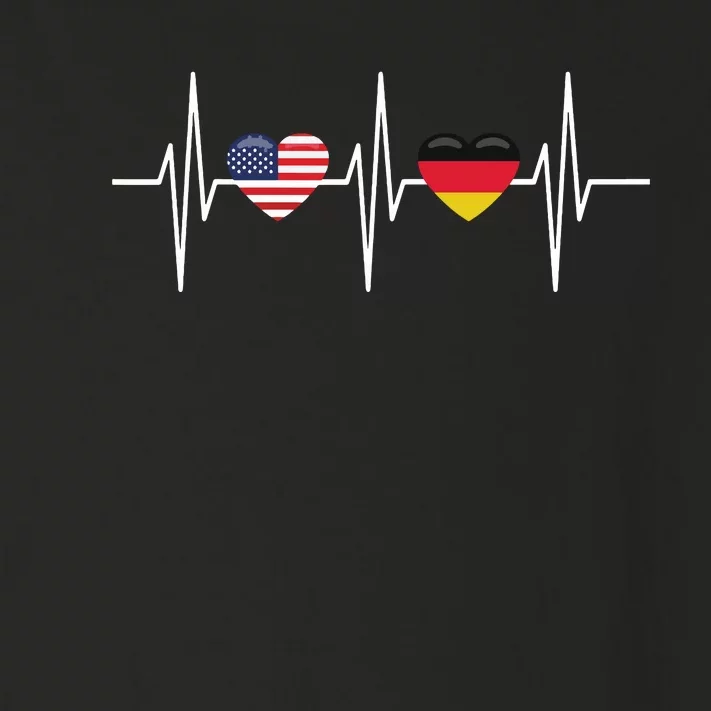 USA Germany Shirts Heartbeat America German Flag Heart Toddler Long Sleeve Shirt