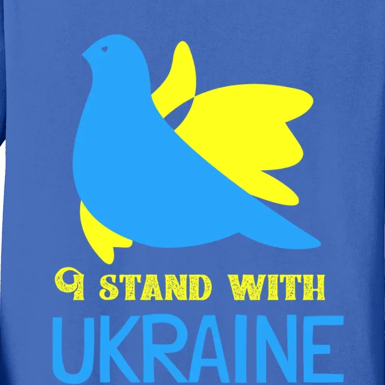 Ukrainian Gift Support Ukrainian Flag I Stand With Ukraine Gift Kids Long Sleeve Shirt