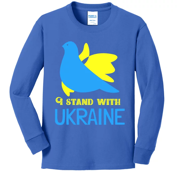 Ukrainian Gift Support Ukrainian Flag I Stand With Ukraine Gift Kids Long Sleeve Shirt