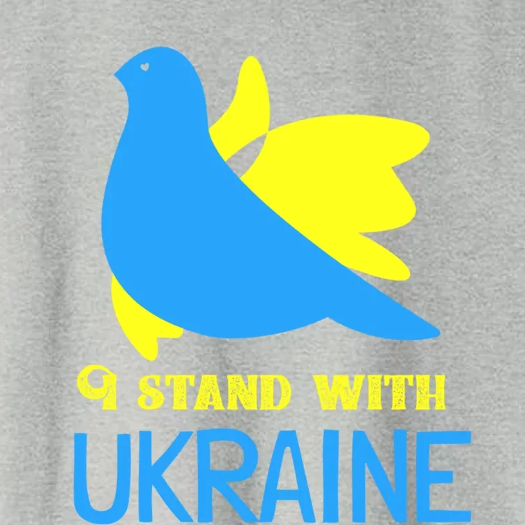 Ukrainian Gift Support Ukrainian Flag I Stand With Ukraine Gift Women's Crop Top Tee