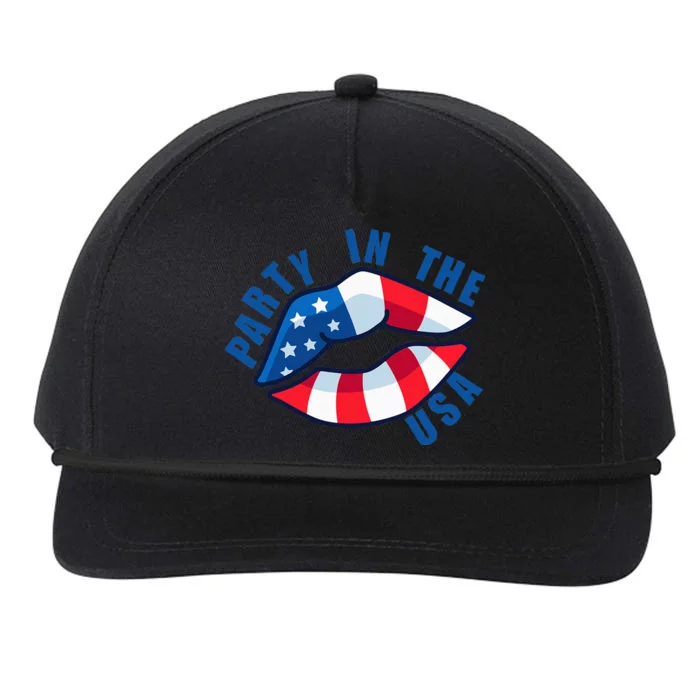 USA Graphic Tee Party in the USA Snapback Five-Panel Rope Hat